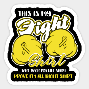 this is my appendix cancer fight shirt Sticker